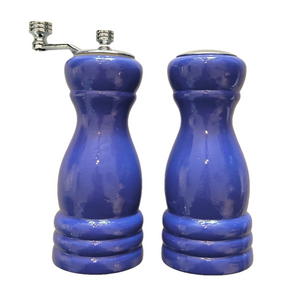 Leslie Peery Set Upcycled Wood Olde Thompson Salt Pepper Mill Shaker